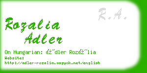 rozalia adler business card